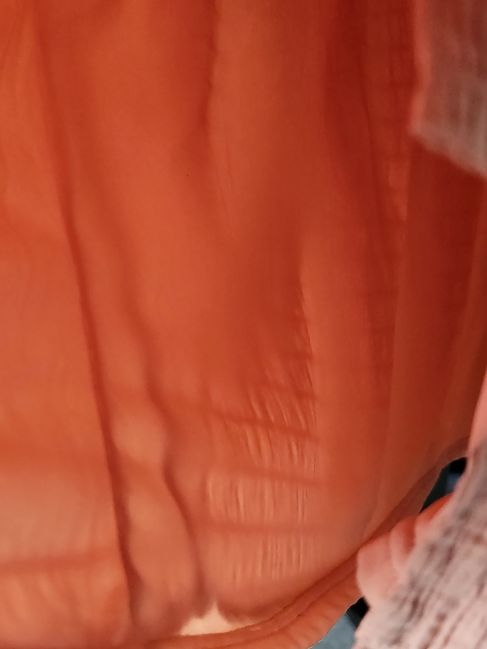 Button-Front Textured Mini Dress - Peach - Picture 8 of 8